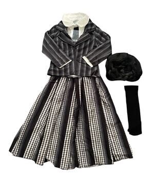 Newt Wednesday Uniform Kids Size 4-5 yrs- 110 Black White Halloween Costume